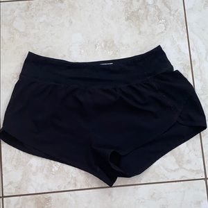 Athletic black shorts with comfortable waist band
